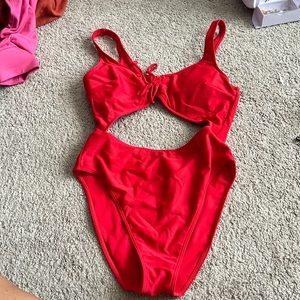 Hollister red one piece swimsuit.